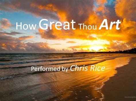 How Great Thou Art, Chris Rice — The Journey of an Unmatched Talent